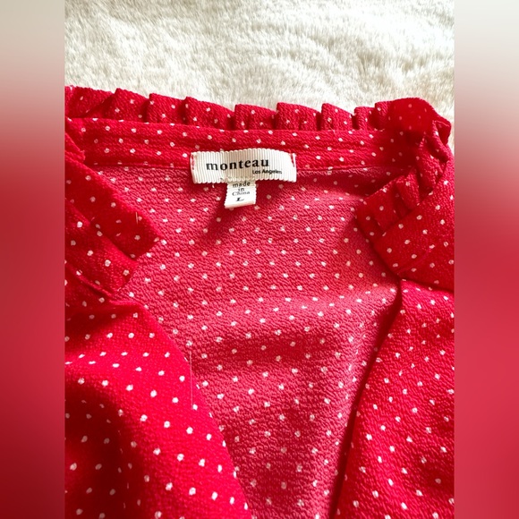 Red Polka Dot Top - Picture 3 of 4